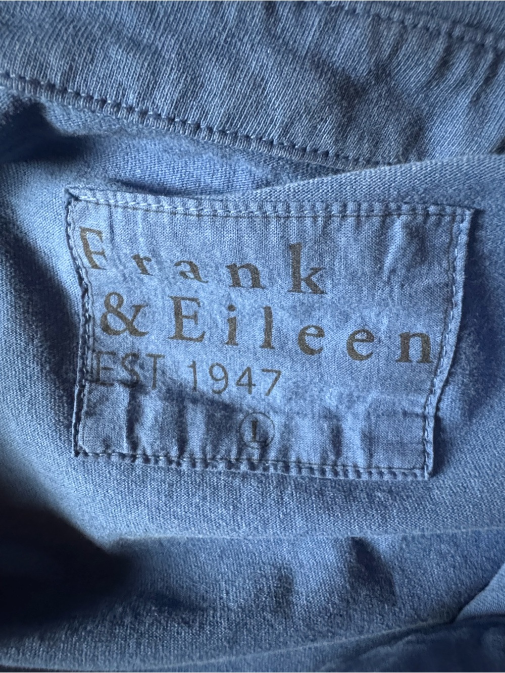 Frank & Eileen Nicole royal blue Henley popover dress Size Large 100% cotton - Picture 10 of 12